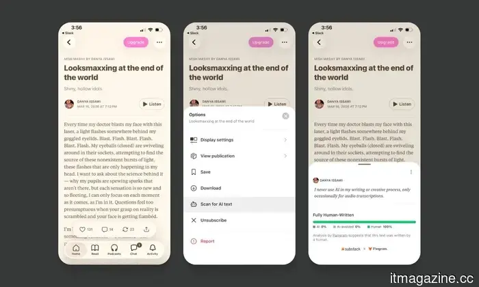 Substack now allows you to verify whether a post was composed by AI.