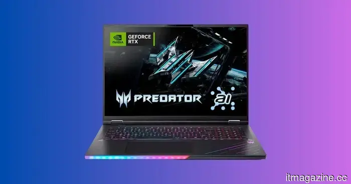 Get $560 off the Acer Predator Helios 18 AI, featuring an RTX 5080, a 24-core Ultra 9 processor, and a 250Hz Mini-LED display for less than $2,600.
