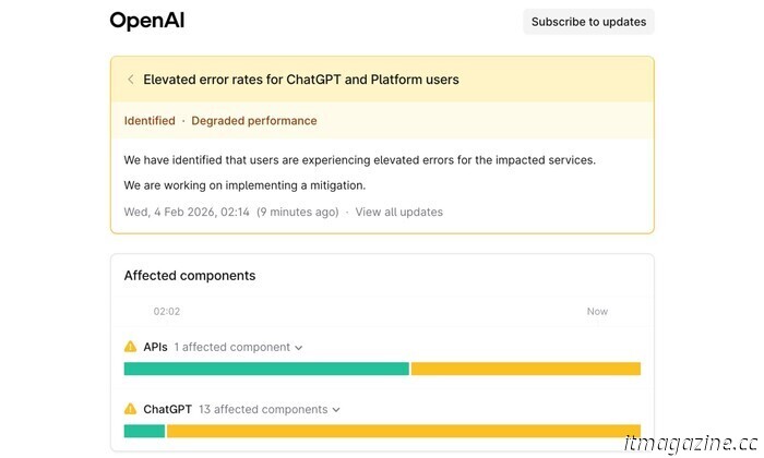 ChatGPT is unavailable for many users (Update: It is now back online)