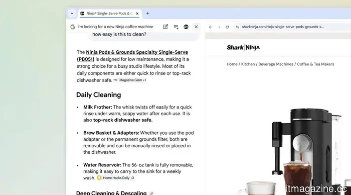 The AI mode in Chrome receives a significant enhancement aimed at reducing the need for switching between tabs.