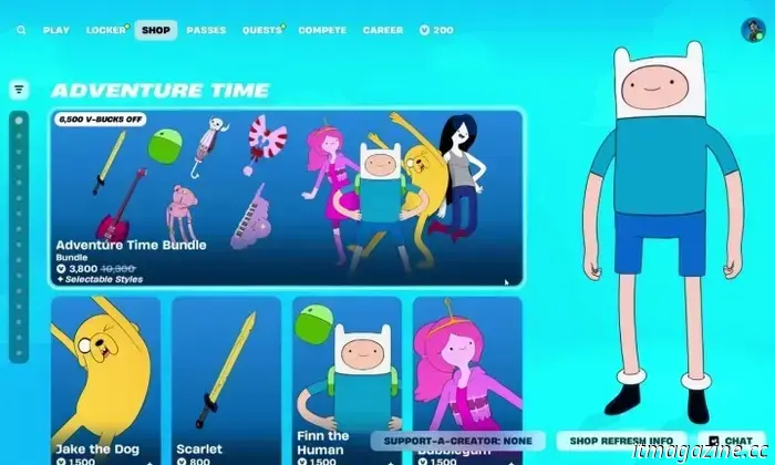 A complete list of Fortnite Adventure Time skins and instructions on how to obtain them.