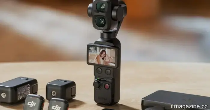 Il DJI Osmo Pocket 4P è dotato di due fotocamere e di uno schermo OLED da 1.000 nit.