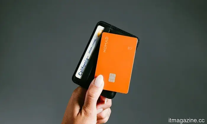 Nomad's orange wallet tracker gives the AirTag a bulky and unimpressive appearance.