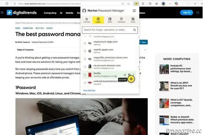 Revisión de Norton Password Manager: seguridad de inicio de sesión multiplataforma gratis