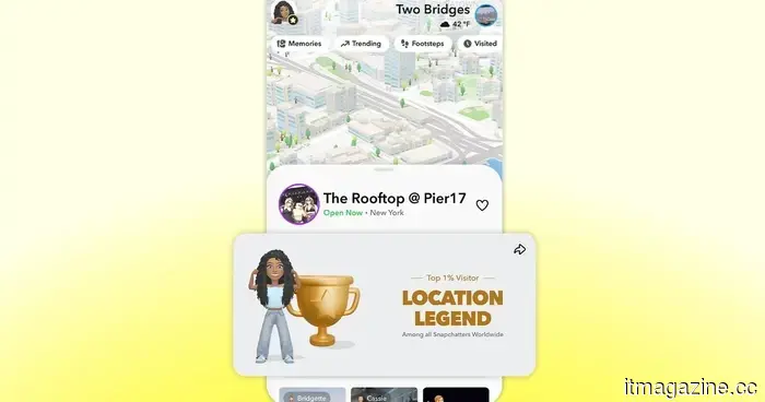 Snapchat Place Loyalty añade un giro competitivo a Snap Map