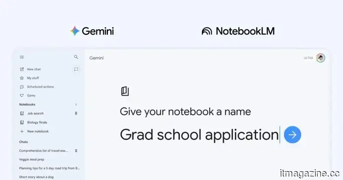 Tutti gli utenti di Gemini possono ora accedere ai progetti Notebook sul web senza pagare un centesimo.