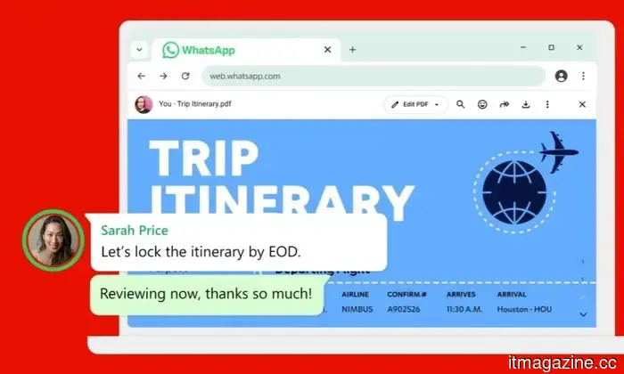 WhatsApp può ora aprire e modificare i PDF senza doverli prima scaricare.
