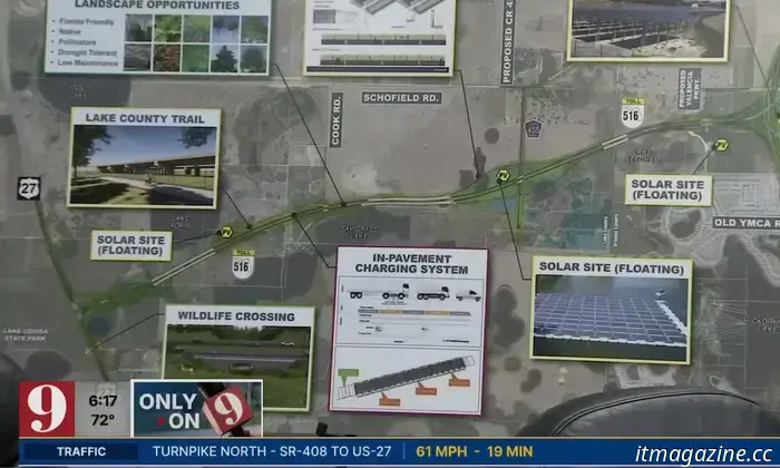 Florida está construyendo una autopista que podría cargar tu vehículo eléctrico mientras conduces.