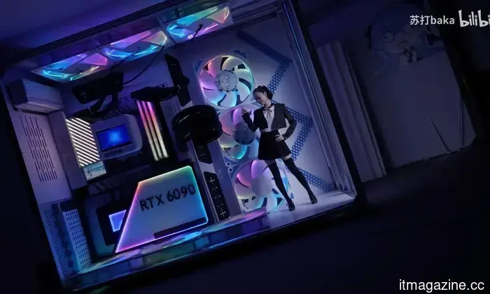 This PC is spacious enough to reside in and features its own air conditioning system to cool its large components.