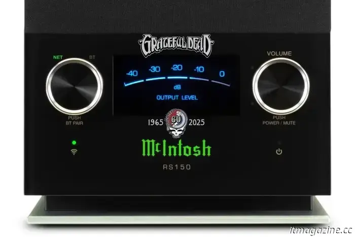 McIntosh celebrates the 60th anniversary of the Grateful Dead with Stealie speakers.