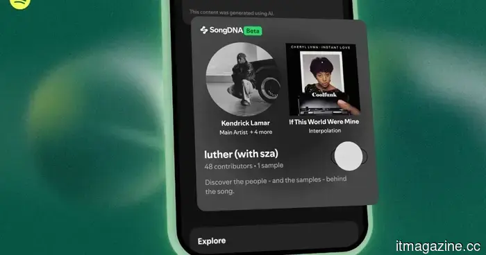 Spotify invites you to discover music in a completely new way with SongDNA.