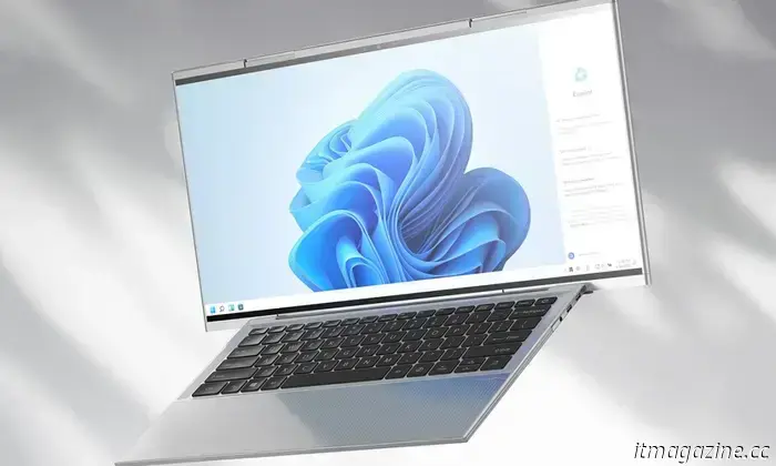 This laptop design includes a rollable display that extends horizontally.