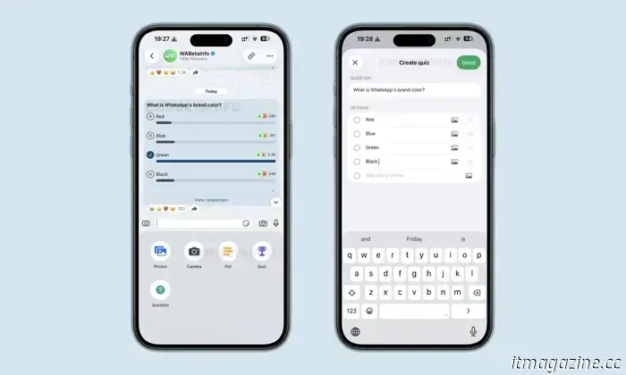 Quizzes will soon be available in WhatsApp channels.