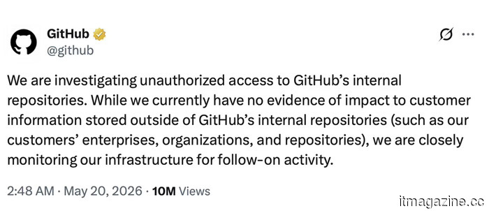 GitHub был взломан через зараженное расширение VS Code, украдено 3,800 репозиториев
