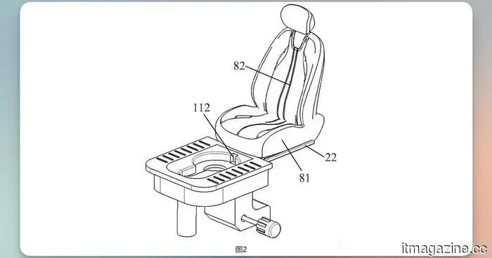 Un fabricante de automóviles chino acaba de presentar una patente para asientos de coche con un baño oculto.