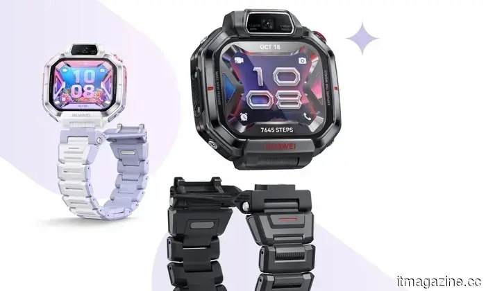 This excessively designed smartwatch features two cameras and transforms into an action camera.