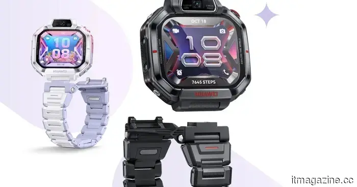 This excessively designed smartwatch features two cameras and transforms into an action camera.