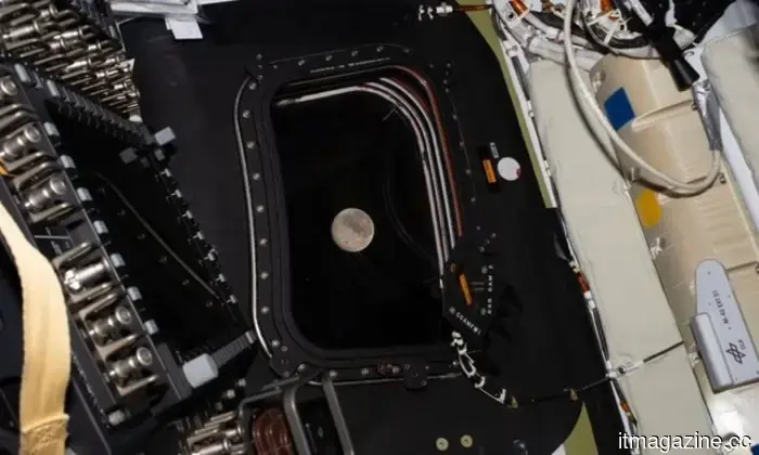 Breathtaking close-up footage captures NASA's lunar rocket soaring into space.