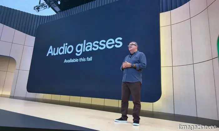 Google showcases audio glasses created in collaboration with Gentle Monster and Warby Parker.